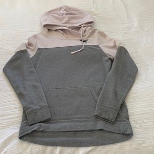 Pink color block sweater